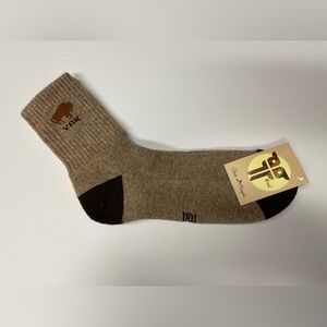 Yak wool blend thermal socks taupe brown size 43-45 Mongolia